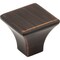 Jeffrey Alexander 1-1/8" Overall Length Brushed Oil Rubbed Bronze Square Marlo Cabinet Knob 972DBAC - alternate 1